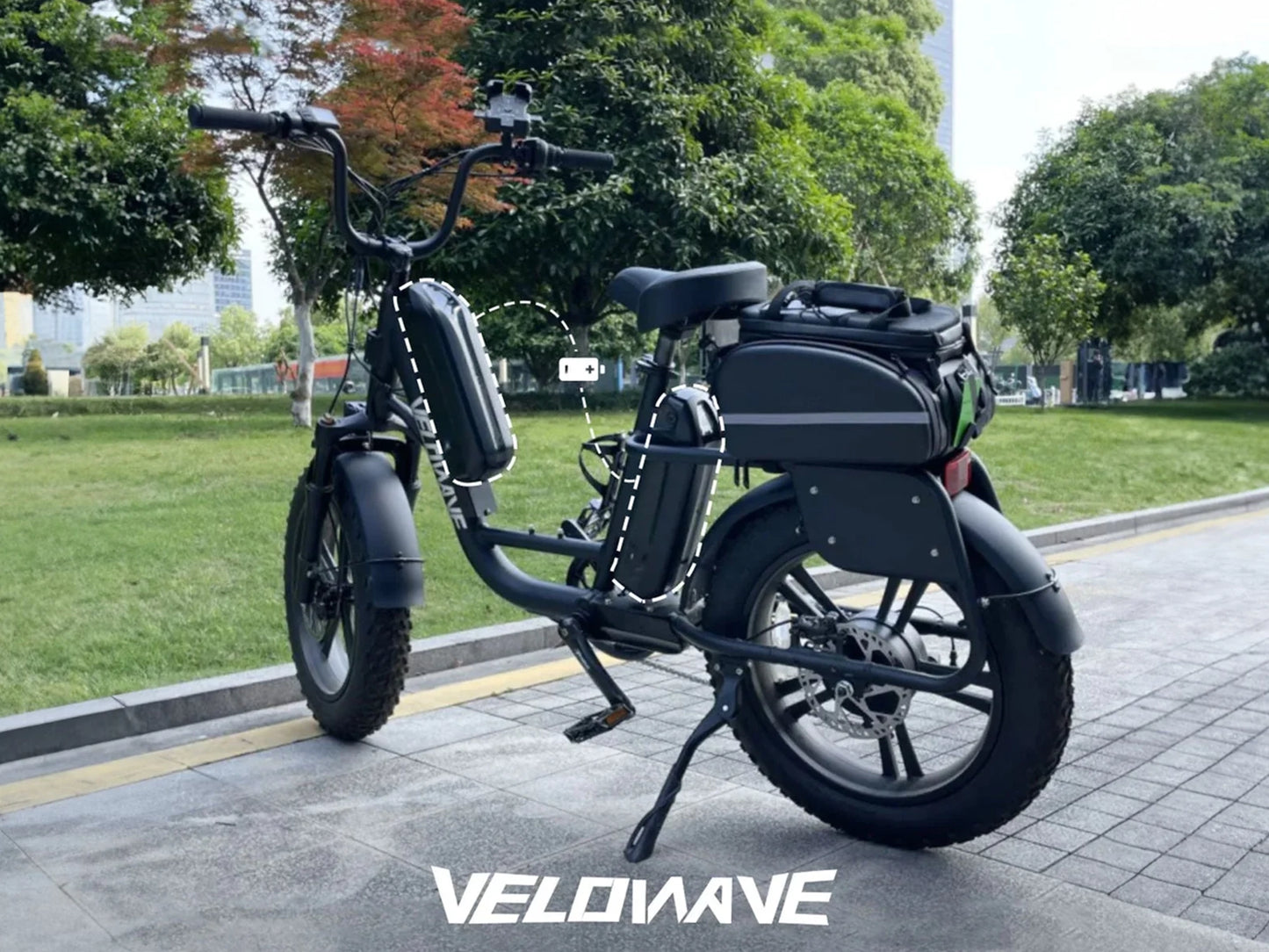 Double Larger Capacity Battery Upgrade Kit For Prado S Electric Bike With Stand